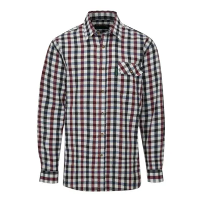 Camisa County Check Wine - Oxford Blue