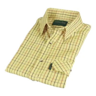 Camisa Darwen Check Mustard - Oxford Blue