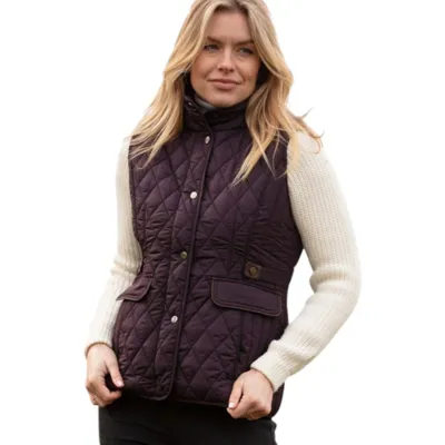 Maya Quilted Plum - Oxford Blue