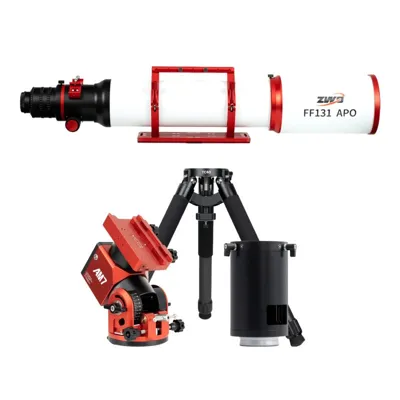 Telescopio Astronómico FF131 APO con Montura AM7, Trípode TC40 y Extensión PE200 - ZWO