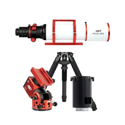 Telescopio Astronómico FF110 APO con Montura AM7, Trípode TC40 y Extensión PE200 - ZWO