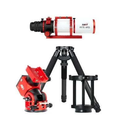 Telescopio Astronómico FF70 APO con Montura AM3N, Trípode TC40 y Extensión PE160 - ZWO