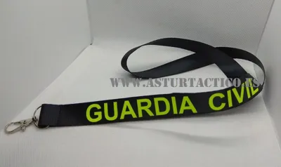 Lanyard / Llavero para Cuello Guardia Civil Fluorescente