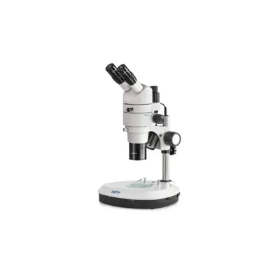 Microscopio Estereoscópico con Zoom Trinocular Paralela: 0,8-5,0x: HWF10X22: 3W LED - Kern Optics