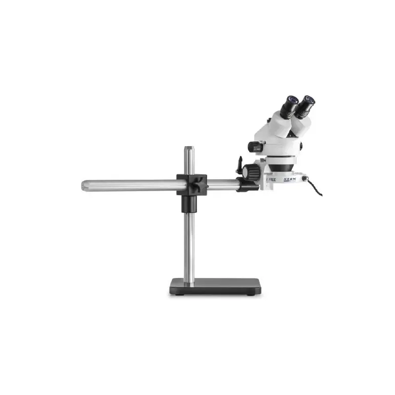 Kern Optics Juego de Microscopio Estereoscópico Trinocular 0,7-4,5x: Caball. Bra. Art. (Placa), Anular LED