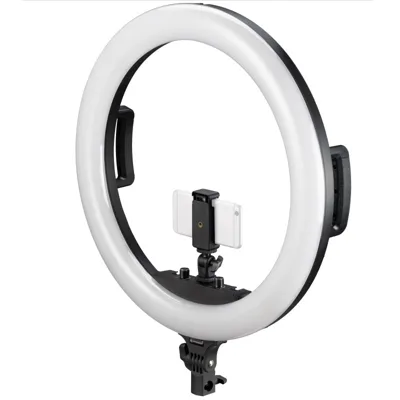 Aro de Luz STR-48B LED Bicolor de 48 W, Atenuable, con Soporte para Cámara y Smartphone - Bresser