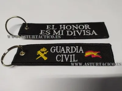 Llavero Guardia Civil ‘el Honor Es Mi Divisa’ Bordado de Tela