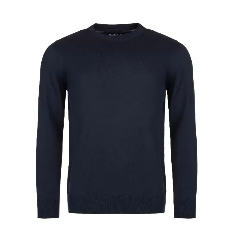 Barbour Essential Lambswool Crew Neck · Azul