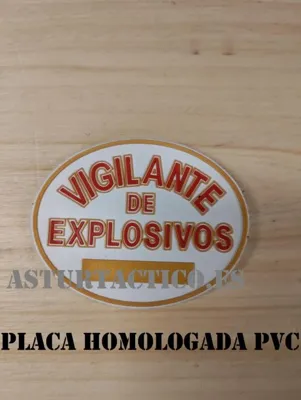 Placa Vigilante de Explosivos PVC (Homologada) - SHOKE