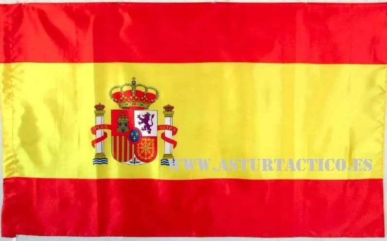 Bandera de España con Escudo Constitucional (Raso)