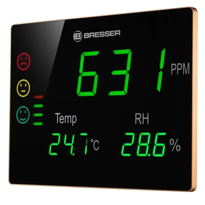 Medidor de CO2 Smile XXL con Semáforo y Pantalla LED Extragrande - Bresser