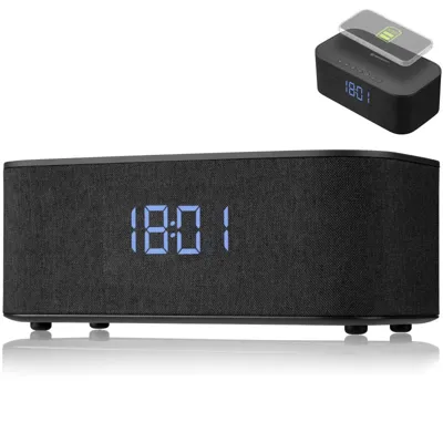 Reloj con Altavoz Bluetooth/Carga Inalámbrica - Bresser