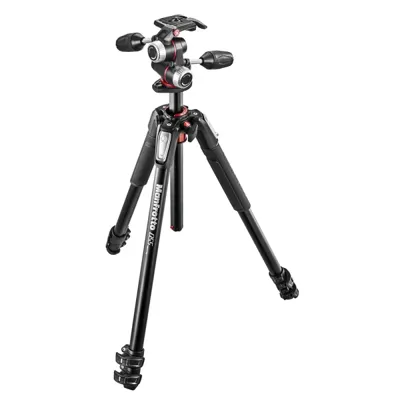 Trípode 055 3 Secciones con Rótula 3 Way - Aluminio - Manfrotto