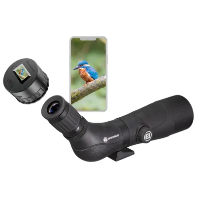 Telescopio Terrestres Spektar 15-45x60 + Cámara Ocular WiFi y Pantalla - Bresser