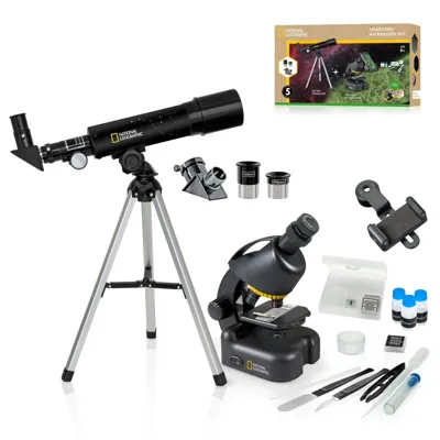Telescopio Compacto + Microscopio con Soporte para el Smartphone - National Geographic