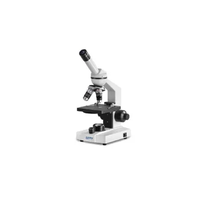 Microscopio Compuesto (Escuela) Monocular Achromat 4/10/40: WF10X18: 0,5W LED, Recharge - Kern Optics