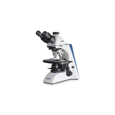 Microscopio de Luz Transmitida Trinocular Inf Plan 4/10/20/40/100: WF10X20: 3W LED - Kern Optics
