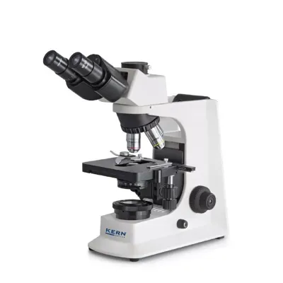 Microscopio de Luz Transmitida Trinocular Inf E-Plan 4/10/40/100: WF10X20: 20W HAL - Kern Optics