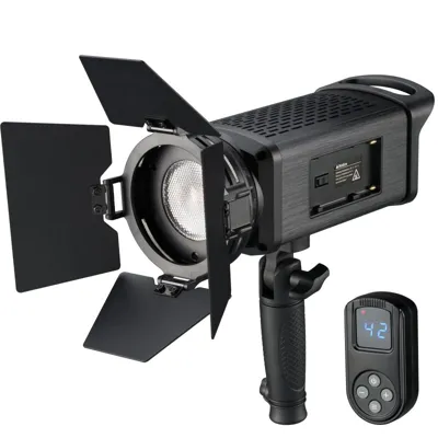 Lámpara LED Fresnel Portátil de 60W SP-60 con Mando a Distancia - Bresser