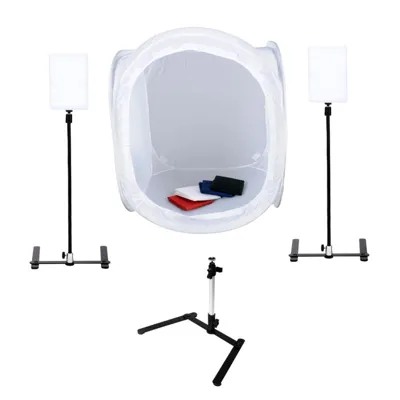 Tienda de Luz 60x60x60cm BR-2820L para Fotografía del Producto con Iluminación LED - Bresser