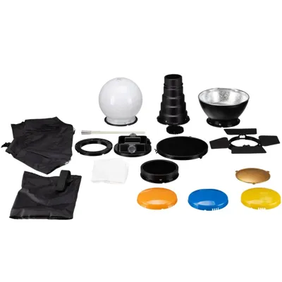 BR-SET7 Juego 7 Piezas de Modificadores de Luz para Flashes Compactos - Bresser