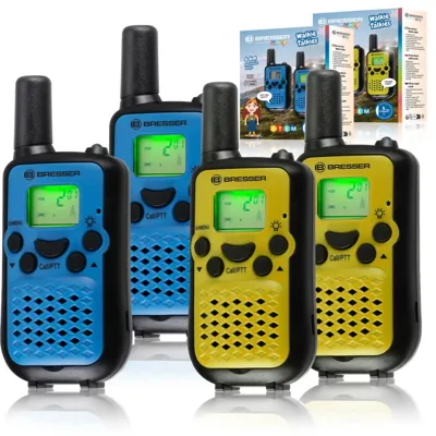 Juego de 2 Walkie-Talkies con Gran Alcance Hasta 6 Km y Función de Manos Libres - Bresser Junior