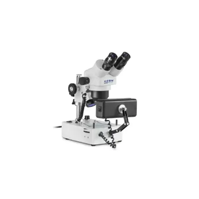 Micr. Estereoscópico C Zoom (Joyeria) Trino (220V) Greenough: 0,75-5,0x: HSWF10X23: 10W HAL - Kern Optics