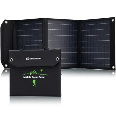 Cargador Solar Móvil de 40 Vatios con Salida USB y DC - Bresser
