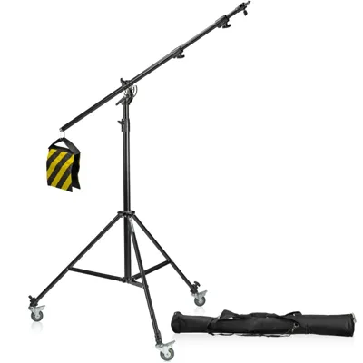 BR-LB300 Pie de Luz con Brazo Articulado y Ruedas - Bresser