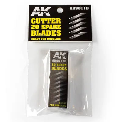 20 Cuchillas de Repuesto para Cúter - AK - AK Interactive