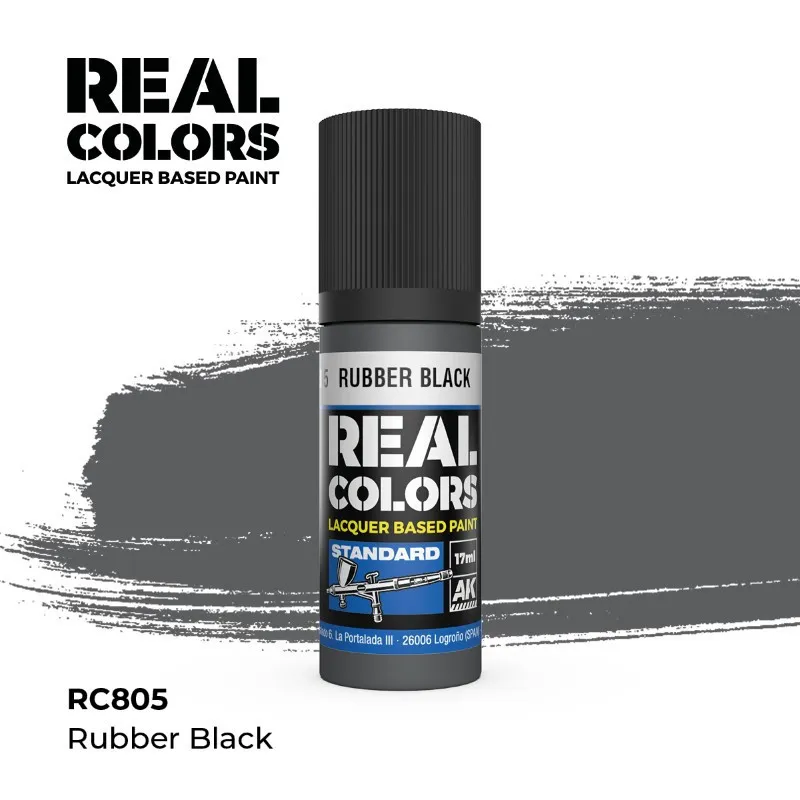AK Interactive Colors: Rubber - AK · Negro
