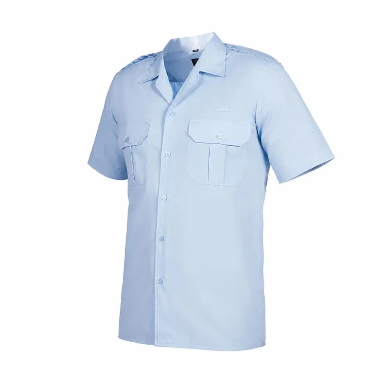 Camisa de Protocolo Celeste de Manga Corta PL