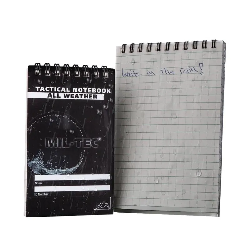 Libreta Táctica Impermeable · Negro