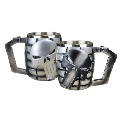 Taza Calavera Resina Vaso Metalico Imperial - TOLE 10