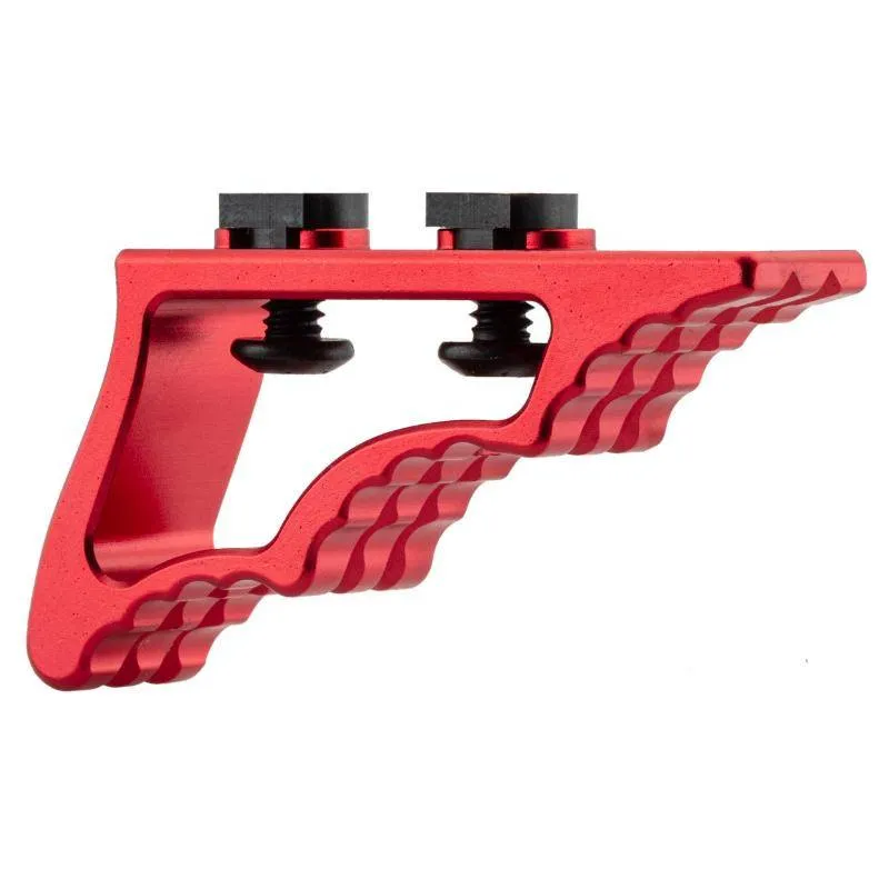 Grip Angular Aluminio CNC M-LOK / KeyMod · Rojo