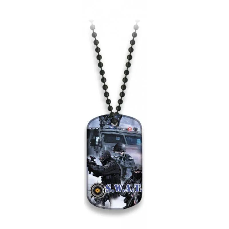 Chapa Militar SWAT con Cadena