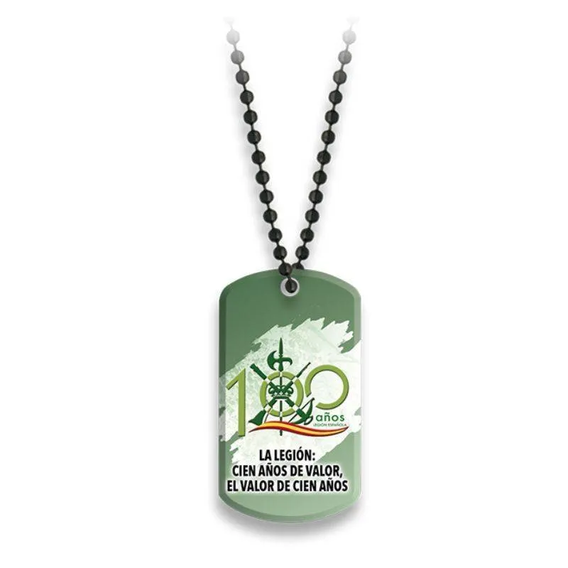 Chapa Militar 100 Legion con Cadena