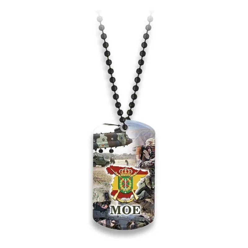 Chapa Militar MOE con Cadena