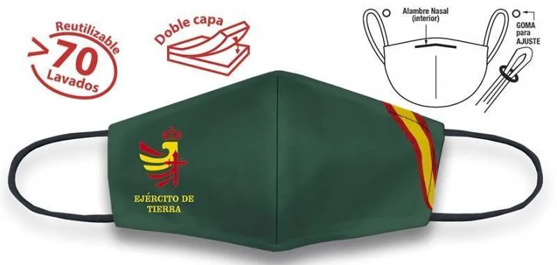 Mascarilla Bandera E.tierra · Verde / OD