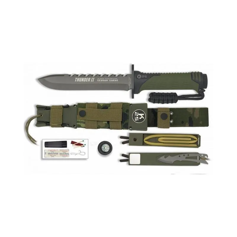 Cuchillo Thunder II · Camo verde