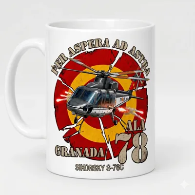 Taza Ala 78 Sikorsky S-76C - Olé España | Efectos Militares