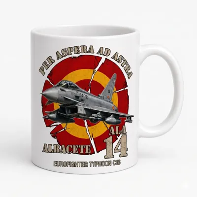 Taza Ala 14 Eurofighter Typhoon C16 - Olé España | Efectos Militares
