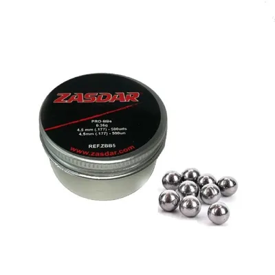 Perdigon Steel BBs 4,5 mm. Lata 500 u - ZASDAR