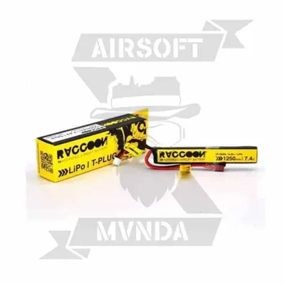 Pro 7.4V 1250mAh 25/50C 1STICK - RACCOON