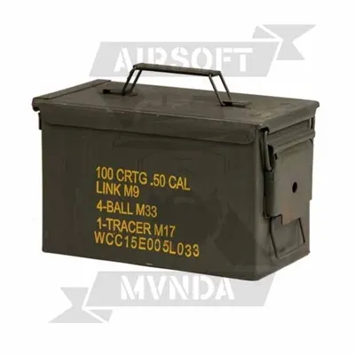Caja Munición Metálica gr. cal.50 Usada - VARIOS