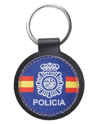Llavero Bandera España Redondo Policía Nacional - Arenal de Sevilla