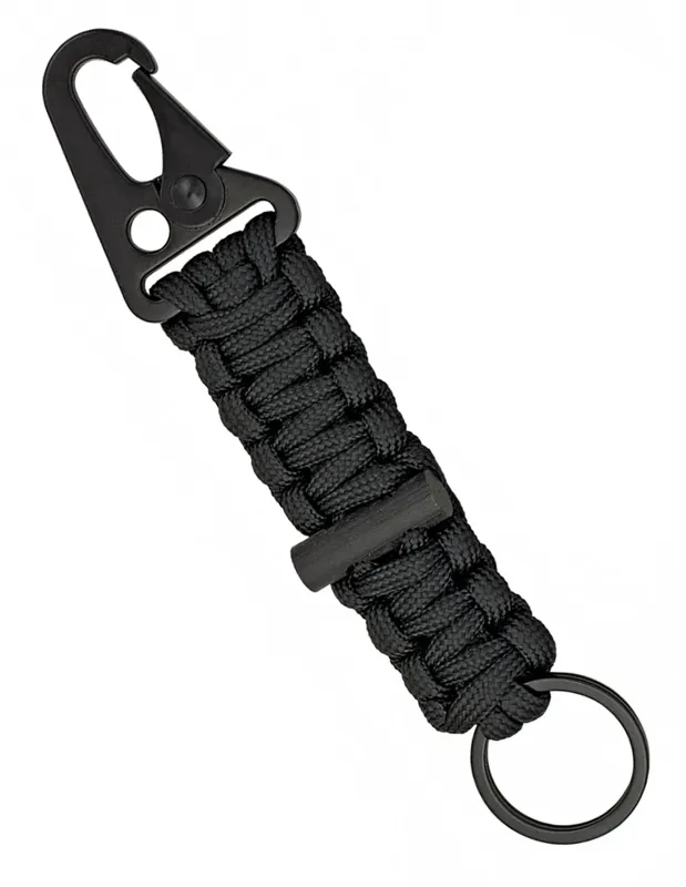 Barbaric Mosquetón Mini Paracord · Negro