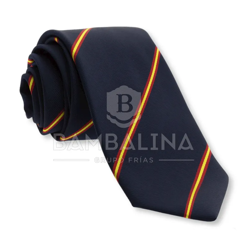 Corbata Rayas Bandera de España · Azul