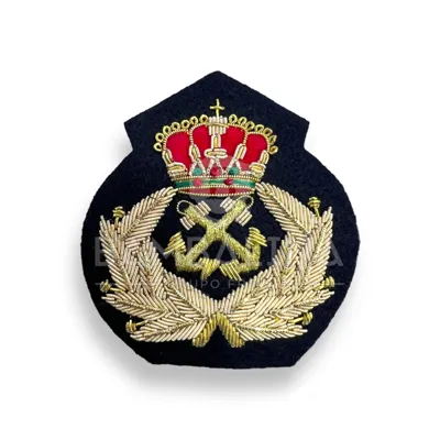Escudo Emblema Capitán de Yate Bordado a Mano
