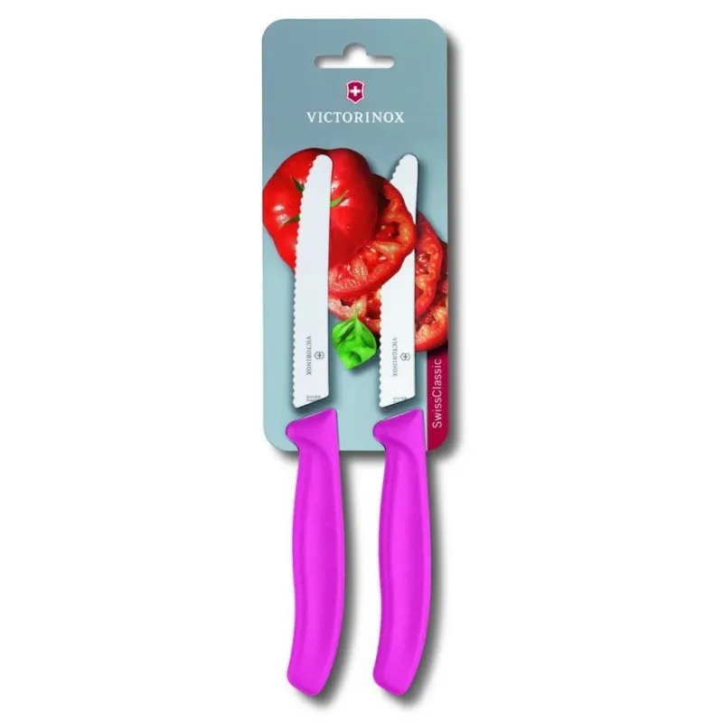 Cuchillos Cocina Swiss Classic Sierra 2 Ud · Rosa